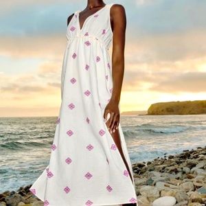 Zara Rustic/Boho Embroidered Midi Dress